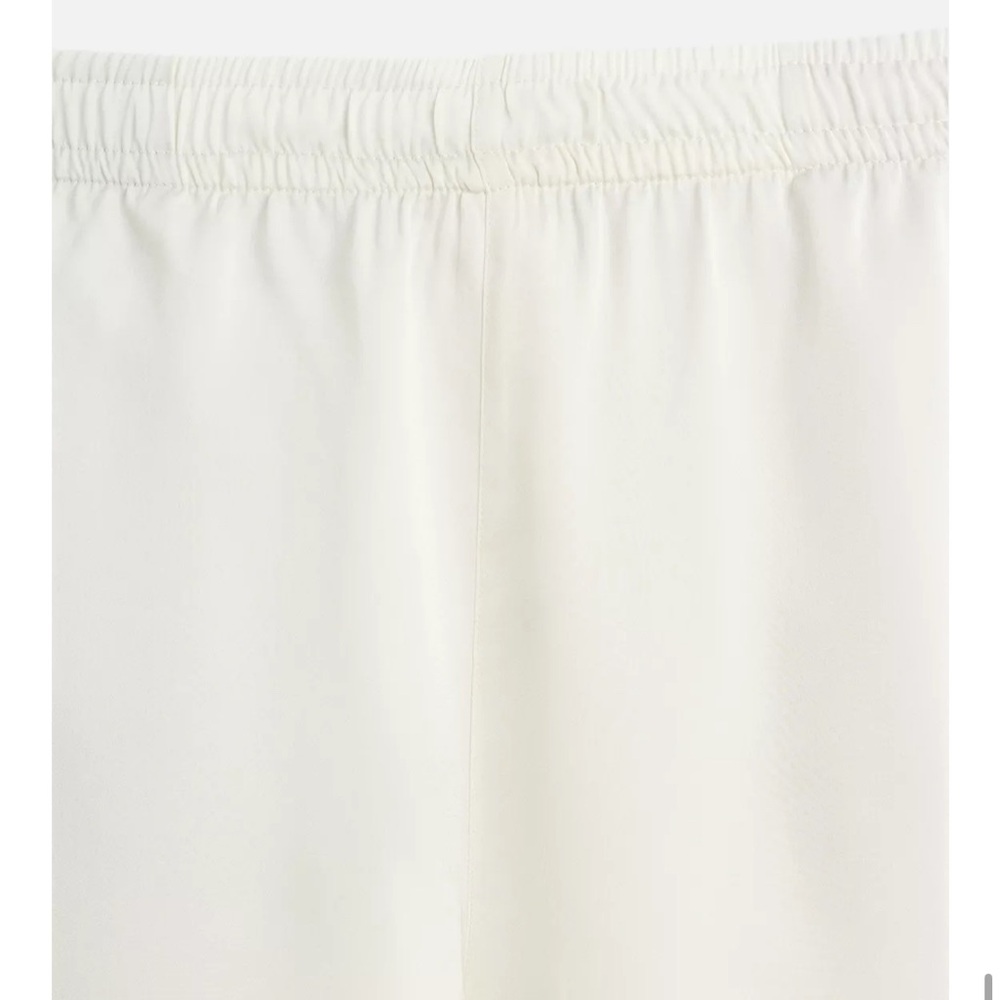 Satin shirt and shorts contrast stripe. Set- Size XL. Cream and Green color - Picture 13 of 13